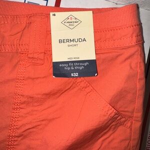 St. John's Bay Coral Bermuda Shorts Brand New With Tags